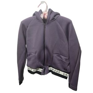 Under Armour Women's Purple Zip Up Hoodie, Size Medium